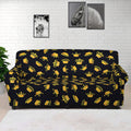 Gold Crown Pattern Print Sofa Cover