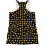 Gold Crown Pattern Print Women's Racerback Tank Top