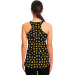 Gold Crown Pattern Print Women's Racerback Tank Top