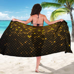 Gold Disco Lights Pattern Print Beach Sarong Wrap
