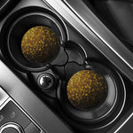 Gold Disco Lights Pattern Print Car Coasters