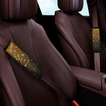 Gold Disco Lights Pattern Print Car Seat Belt Covers