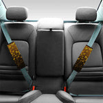 Gold Disco Lights Pattern Print Car Seat Belt Covers
