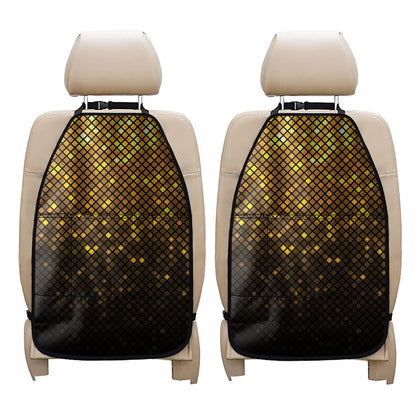 Gold Disco Lights Pattern Print Car Seat Organizers
