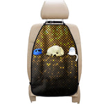 Gold Disco Lights Pattern Print Car Seat Organizers