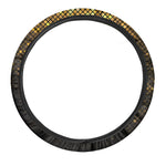 Gold Disco Lights Pattern Print Car Steering Wheel Cover