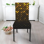 Gold Disco Lights Pattern Print Dining Chair Slipcover