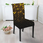 Gold Disco Lights Pattern Print Dining Chair Slipcover