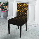Gold Disco Lights Pattern Print Dining Chair Slipcover