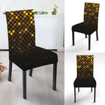 Gold Disco Lights Pattern Print Dining Chair Slipcover