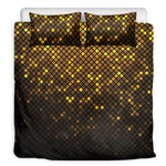 Gold Disco Lights Pattern Print Duvet Cover Bedding Set
