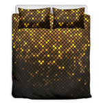 Gold Disco Lights Pattern Print Duvet Cover Bedding Set