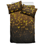 Gold Disco Lights Pattern Print Duvet Cover Bedding Set