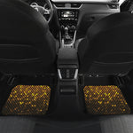 Gold Disco Lights Pattern Print Front and Back Car Floor Mats