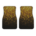 Gold Disco Lights Pattern Print Front Car Floor Mats