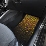 Gold Disco Lights Pattern Print Front Car Floor Mats