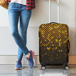 Gold Disco Lights Pattern Print Luggage Cover