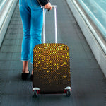 Gold Disco Lights Pattern Print Luggage Cover