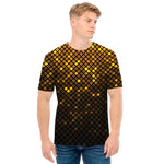 Gold Disco Lights Pattern Print Men's T-Shirt