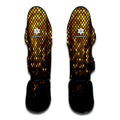 Gold Disco Lights Pattern Print Muay Thai Shin Guards