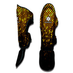 Gold Disco Lights Pattern Print Muay Thai Shin Guard