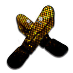 Gold Disco Lights Pattern Print Muay Thai Shin Guard