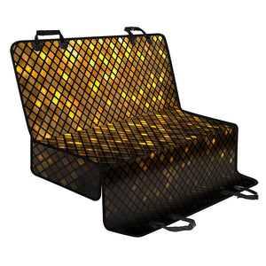 Gold Disco Lights Pattern Print Pet Car Back Seat Cover