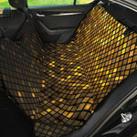 Gold Disco Lights Pattern Print Pet Car Back Seat Cover