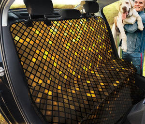 Gold Disco Lights Pattern Print Pet Car Back Seat Cover