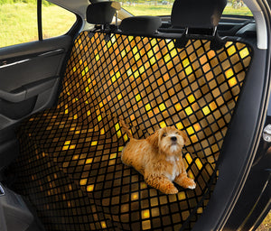 Gold Disco Lights Pattern Print Pet Car Back Seat Cover