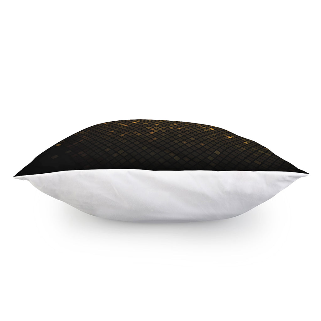Gold Disco Lights Pattern Print Pillow Cover