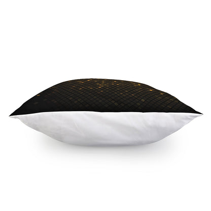 Gold Disco Lights Pattern Print Pillow Cover
