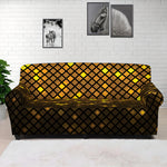 Gold Disco Lights Pattern Print Sofa Cover
