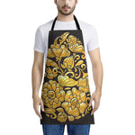 Gold Easter Egg Print Apron