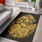 Gold Easter Egg Print Area Rug