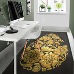 Gold Easter Egg Print Area Rug