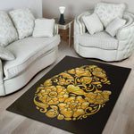 Gold Easter Egg Print Area Rug