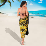 Gold Easter Egg Print Beach Sarong Wrap