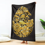 Gold Easter Egg Print Blanket