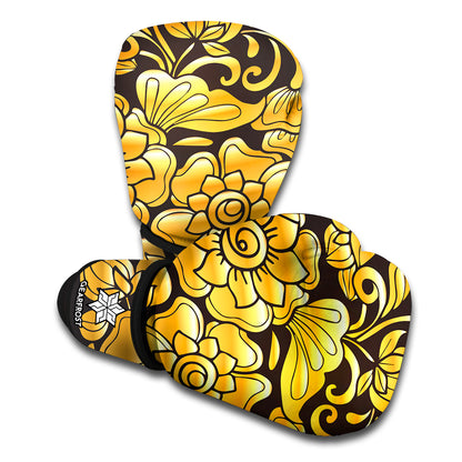 Gold Easter Egg Print Boxing Gloves