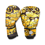 Gold Easter Egg Print Boxing Gloves
