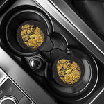 Gold Easter Egg Print Car Coasters