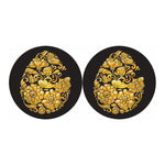 Gold Easter Egg Print Car Coasters