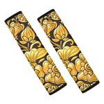 Gold Easter Egg Print Car Seat Belt Covers