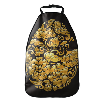 Gold Easter Egg Print Car Seat Organizers