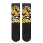 Gold Easter Egg Print Crew Socks