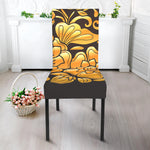 Gold Easter Egg Print Dining Chair Slipcover
