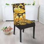 Gold Easter Egg Print Dining Chair Slipcover