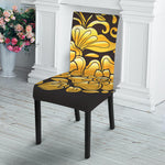 Gold Easter Egg Print Dining Chair Slipcover