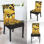 Gold Easter Egg Print Dining Chair Slipcover